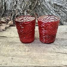 Red Mercury Glass Votive Candle Holder