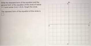 Solved Write The Standard Form Of The