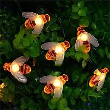 solar honey bee led string lights