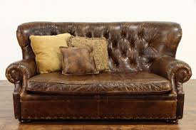 tufted leather vine chesterfield