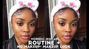 morning skincare routine no makeup