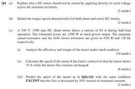 solved q4 a explain why a dc motor