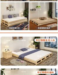 solid wood folding single bed