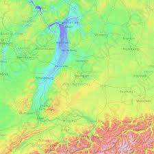 14,058 sq mi (36,410 sq km). Mapa Topografico Baden Wurttemberg Altitud Relieve