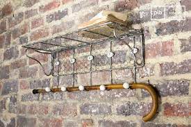 Wire Mesh Shelf With Numbered Hooks