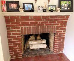 how to whitewash a brick fireplace an