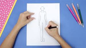 how to draw a paper doll 12 steps