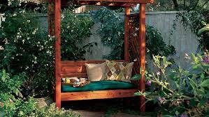 how to build a garden arbor bench