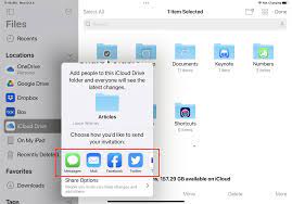 share files and folders in icloud drive