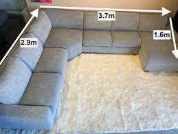 plush grey fabric corner sofa with