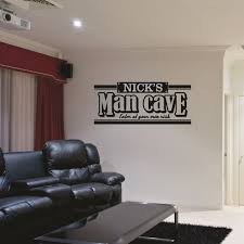Man Cave Wall Decal Personalized Man
