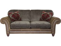 Carnegie 2 Seater Leather Fabric Sofa