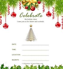 Christmas Dinner Invitations Templates Free Free Invitation