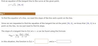 equation of the tangent line
