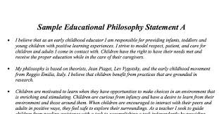 Educational Philosophy Essay Examples