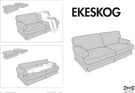 ikea ekeskog sofa cover embly