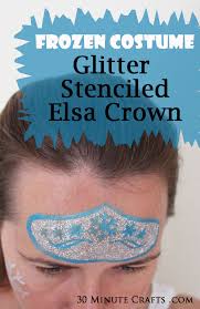 glitter elsa makeup crown frozen