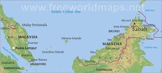 Map showing where is malaysia located on the world map. Malaysia Physical Map