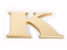 Polished Brass Letters Solid Gold In
