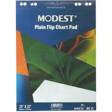 Modest Plain Flip Chart Pad 585 X 810mm Pkt 25sheets