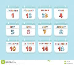Calendar Quarter Month Current Year Set Stationery Or
