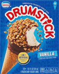 drumstick vanilla ice cream cones 4 ct