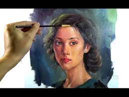 Art Oil Painting Girl Portrait On