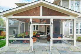 craftsman style screened porch with