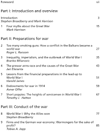conversable economist some economics of world war i here s the full table of contents