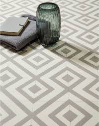 monochrome diamond grey flooring