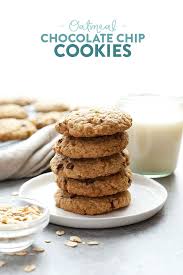 Tame your inner cookie monster early in the day by baking a batch of sweet and chewy cookies for breakfast! Healthy Oatmeal Cookies W Mini Chocolate Chips Fit Foodie Finds
