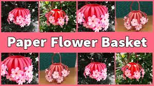 easy diy paper flower basket tutorial