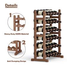 Zeus Ruta 30 Bottles Brown Wine Racks