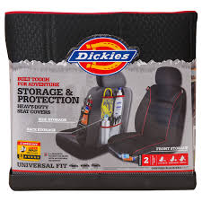 2 Piece Black Red Storage Seat Covers