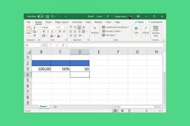 how to calculate a percene with excel