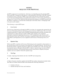 Sample Request For Proposal Format