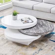Triplo Round Rotating Coffee Table With