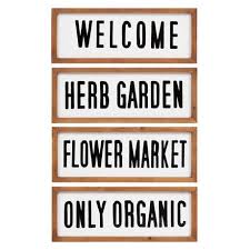 hometrends herb garden metal sign
