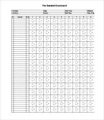 baseball score sheet 8 free pdf