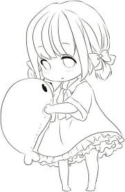 Manga / anime coloring page representing a sad girl. Cute Anime Girl Coloring Page Free Printable Coloring Pages For Kids