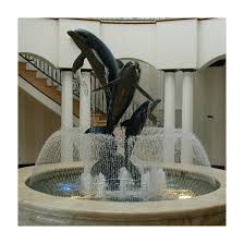 large bronze dolphin garden fountain