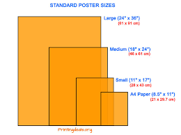 Standard Poster Sizes Dimensions Paper Weight