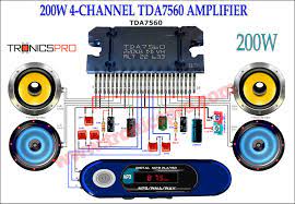 4 channel tda7560 lifier circuit