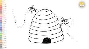bee hive drawing easy how to draw bee