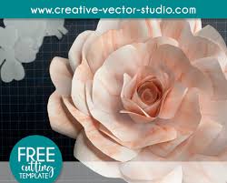 free giant paper rose template