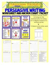 Persuasive Writing Anchor Chart And Worksheet Packet