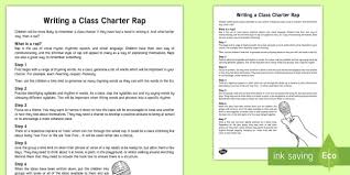 Learn how to write a poem about roast and share it! Ks2 Writing A Class Charter Rap Guide Teacher Made