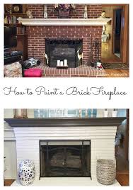 White Painted Brick Fireplace 50