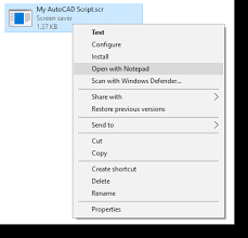 Each row will become a line in the actual script file and will only be written to the file if the preceding value in column l is something else. How To Associate Autocad Script Scr Files With Notepad Winhelponline