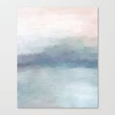 blush pink mint sky baby blue abstract